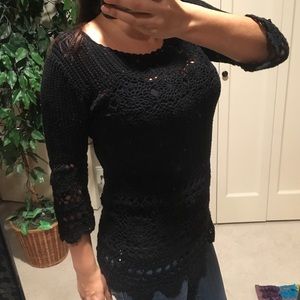 Vintage Velvet by Graham & Spencer Crochet Sweater